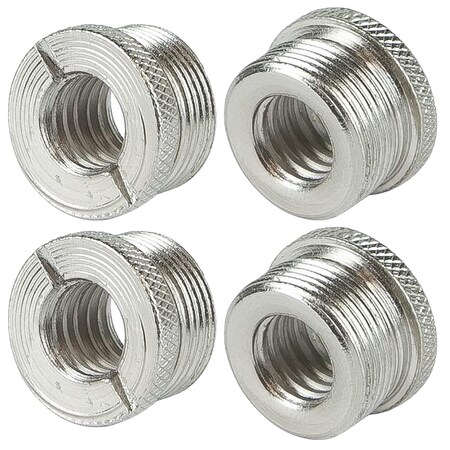 5 Core 4 Pieces Mic Stand Adapter Aluminum 5/8" Male to 3/8" Female Screw Adapter for Microphone Stand Clips Mic Stand Holder Adapter, Silver 5 Core MS ADP M SLV 4PCS MS ADP M SLV 4PCS